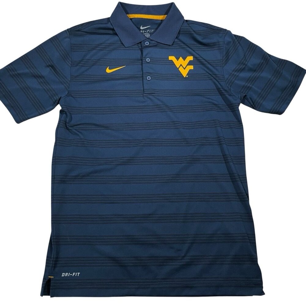 Nike Dri Fit Polo Shirt Men's size S West Virginia Mountaineers